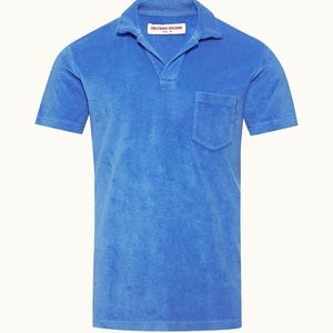 NWT Orlabar Brown Terry towel men’s polo L